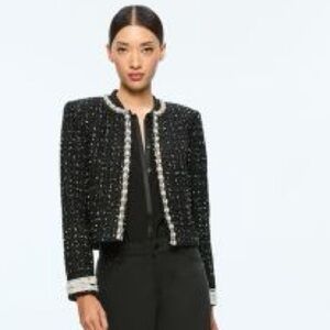 TRISTAN | Black Women Tweed Jacket | Size XS